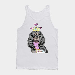 Secret, a black and tan champion Cavalier Tank Top